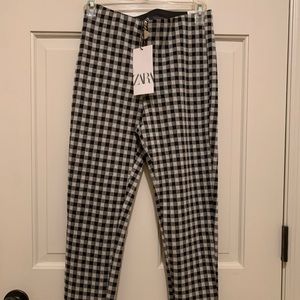 Black and white checker Zara pants
